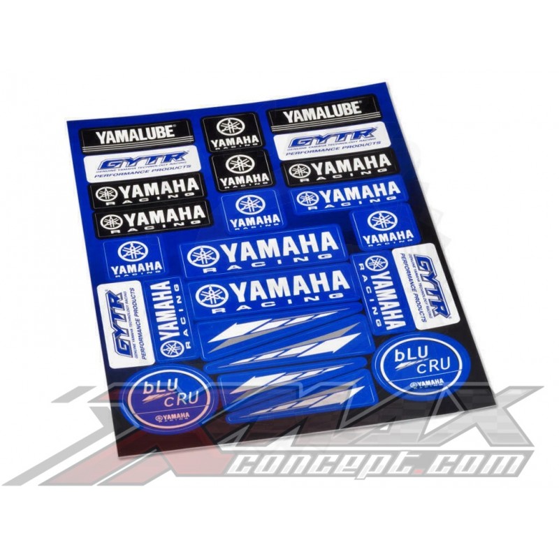 Planche autocollants YAMAHA Racing bleu